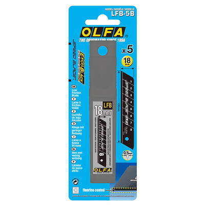 OLFA LFB-5B Florin Kaplı Geniş Maket Bıçağı Yedeği (5 li Tüp)